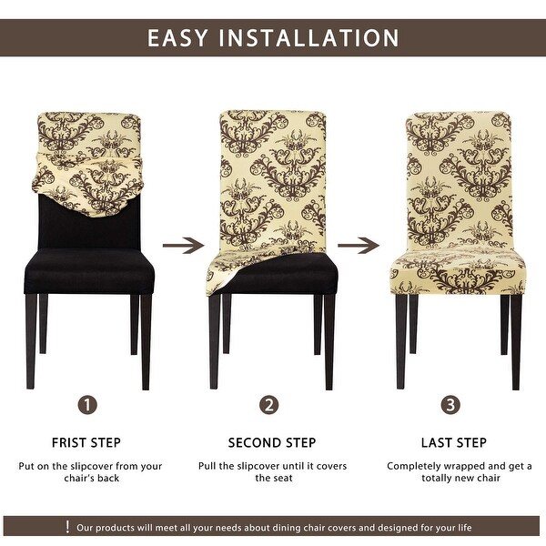 Chair slipcover auchen stretch printed sales patterns dining chair covers set