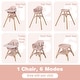 preview thumbnail 31 of 35, Costway 6-in-1 Convertible Wooden Baby Highchair Infant Feeding Chair - See Details
