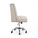 preview thumbnail 8 of 8, Home Office Chair with Wheels, Adjustable Height Cotton Dressing Stool, Ergonomic 360° Armless Rotating Work Chair - N/A