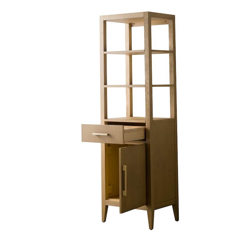 Vanity Art 72" Tall Tower Bathroom Linen Cabinet with Soft Close Door and Drawer