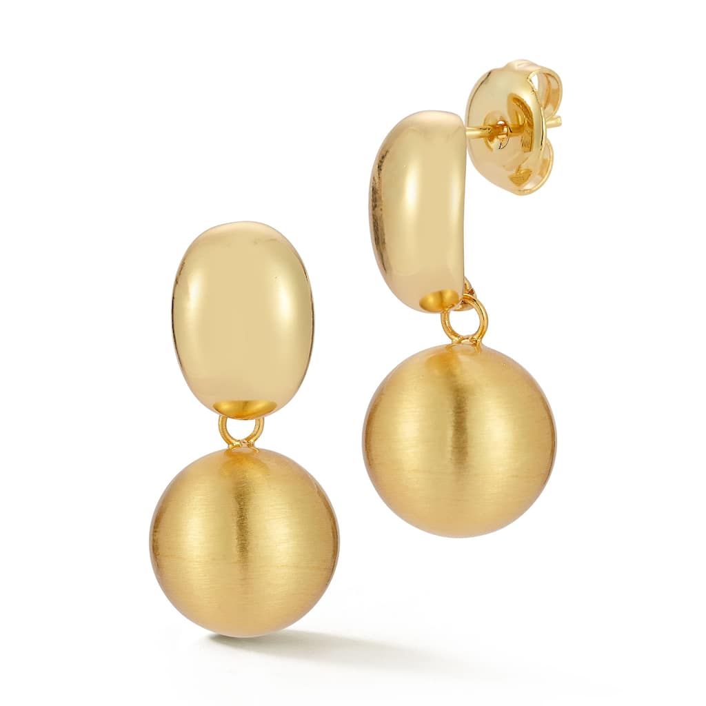 Chloe & Madison Satin Ball Dangle Earrings