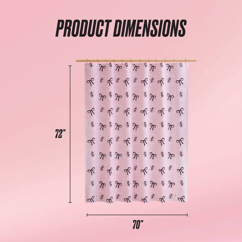 Juicy Couture 1-Piece PEVA Shower Curtain