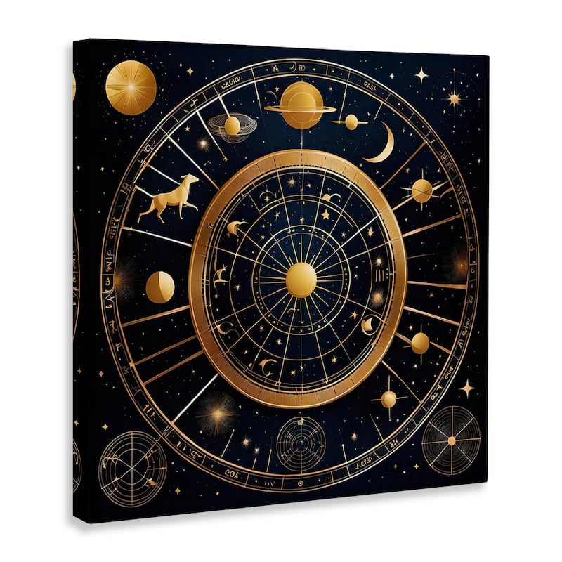 Stupell Astrology Zodiac Birth Chart Canvas Wall Art Design By Tabz Jones