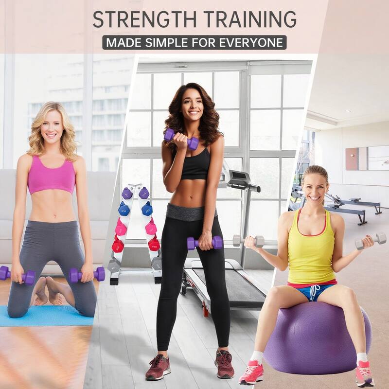 6-10 Pair Iron and Rubber Dumbbell Set 5-15 lbs Hand Free Weight