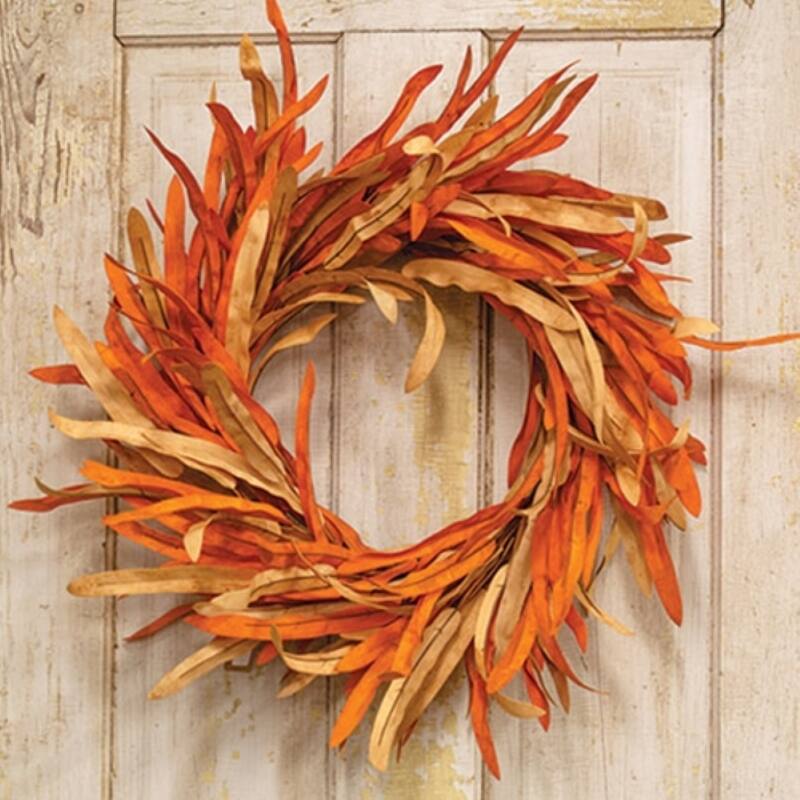 Rustic Fall Yucca Leaf Wreath for Wall or Entryway Decor