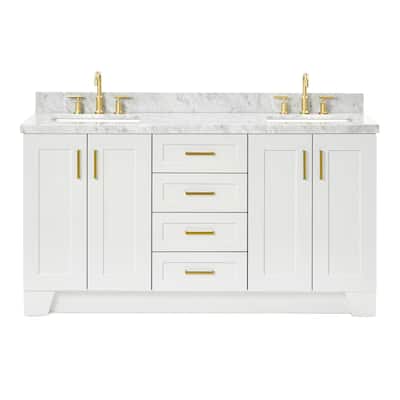 Ariel Q067DCWRVO Taylor 66" Free Standing Double Basin Vanity Set with