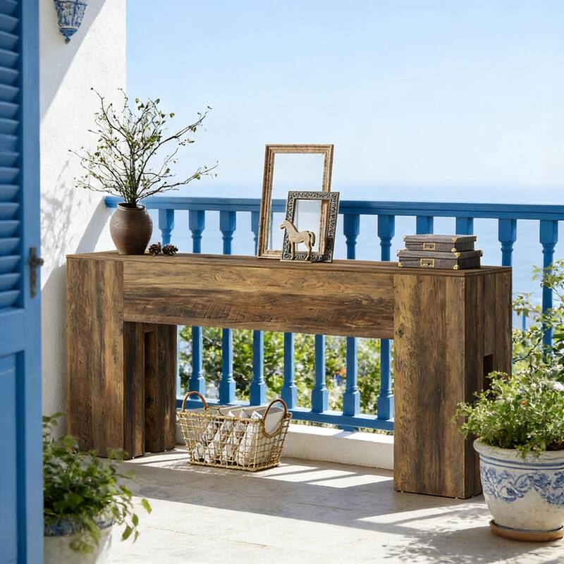 70" Rustic Console Table for Living Room and Entryway