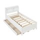 preview thumbnail 40 of 46, Pine Platform Bed with Storage Headboard, Trundle, and Drawers