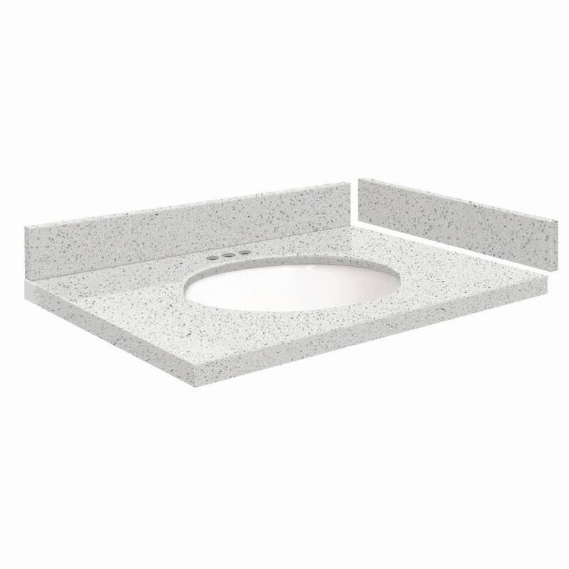 Transolid VT27.75x22-1OU-4 Silestone 28" Quartz Vanity Top with