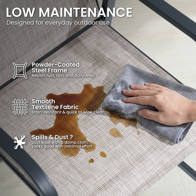 Crestlive Products Outdoor Bar Height Barstools Patio Bar Stools Bar Chairs