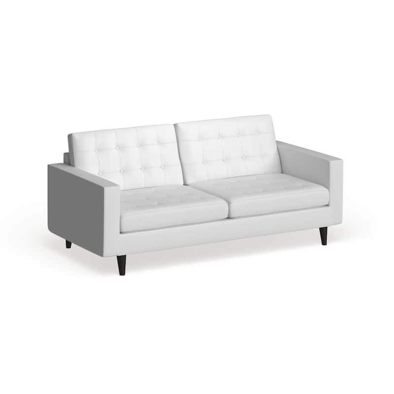 Carson Carrington Eggedal Tufted Bonded Leather Sofa - White