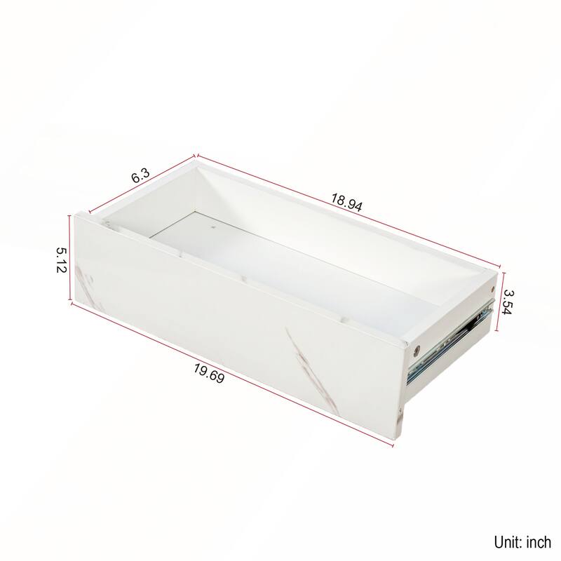 16.93IN High LED Coffee Table with Storage