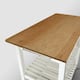 2-shelf Natural Solid Wood Top Kitchen Island