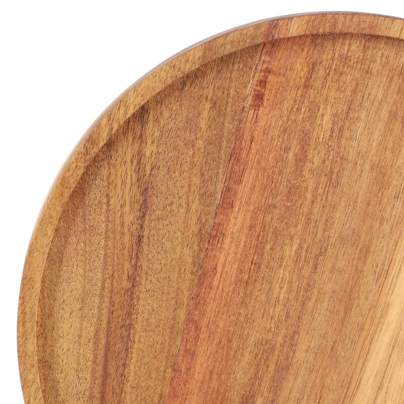 MegaChef 10 Inch Acacia Wood Lazy Susan Tray
