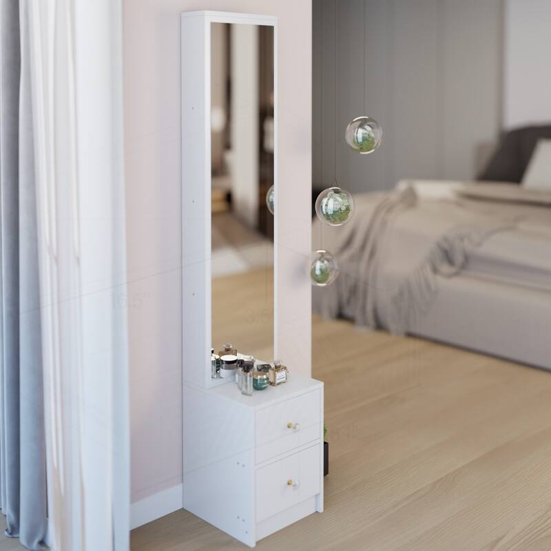 Stylish and Practical Multi-Layered Full Body Mirror Cabinet for Storage