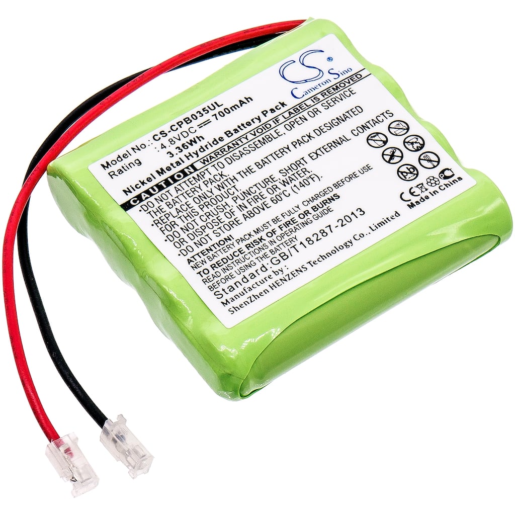 Battery for Universal AAA x 4 CS-CPB035UL Cordless Phone 4.8v 700mAh Ni-MH - Green