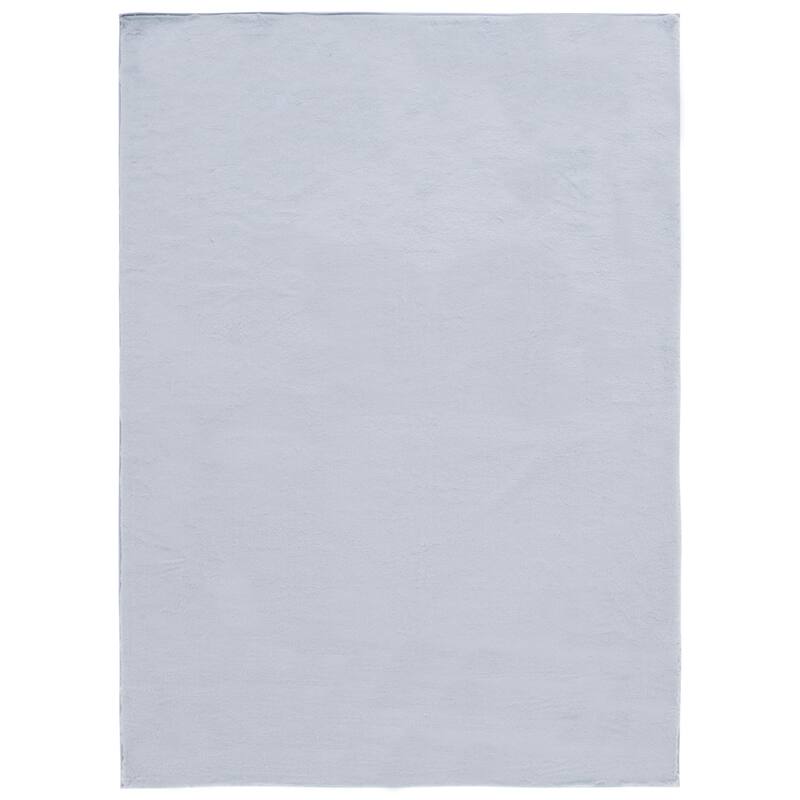 SAFAVIEH Faux Rabbit Auzinda Washable Fur Solid Shag Rug - 5' x 7' - Silver