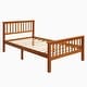 preview thumbnail 15 of 16, Twin Size Wood Platform Bed with Headboard and Footboard