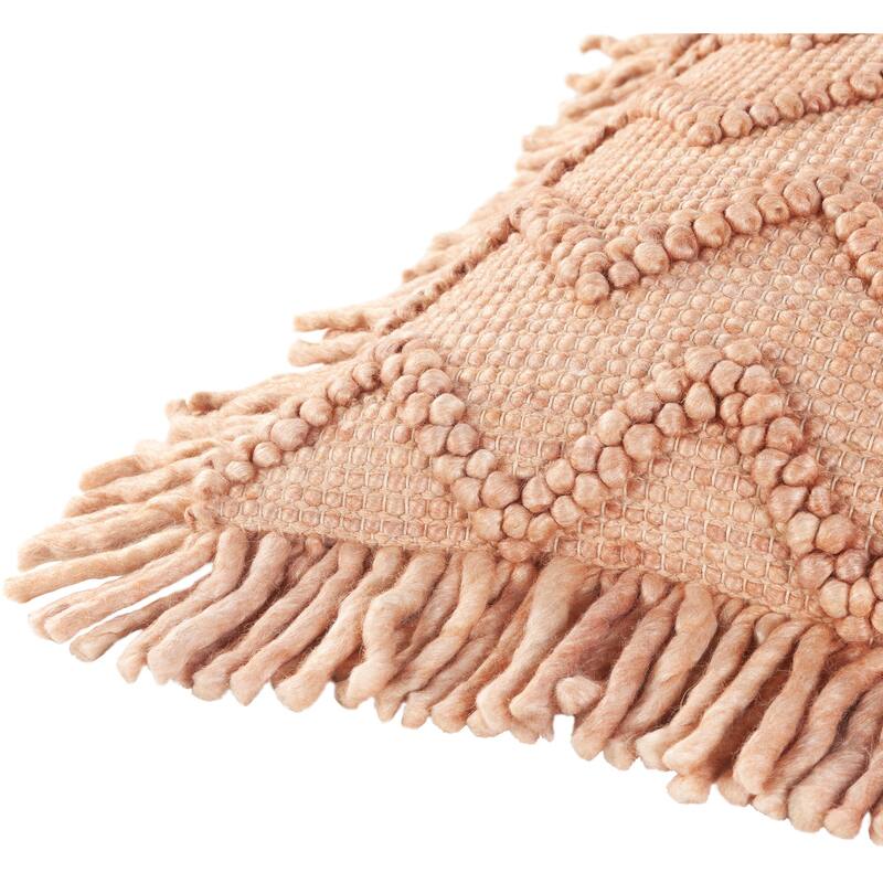 Ellea Textured Chevron Throw Pillow with Fringe