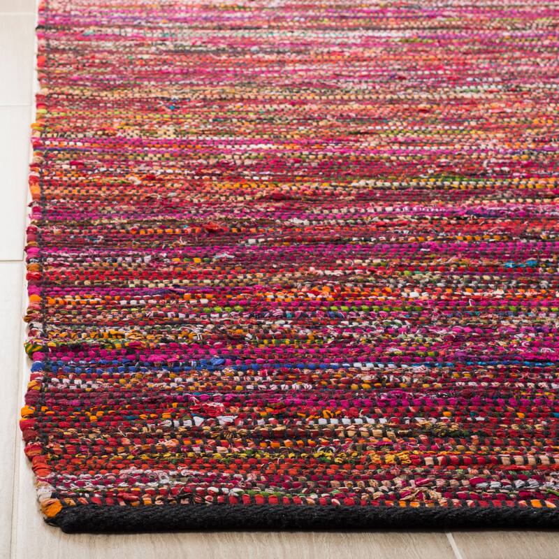 SAFAVIEH Handmade Rag Rug Abagail Casual Stripe Cotton Rug