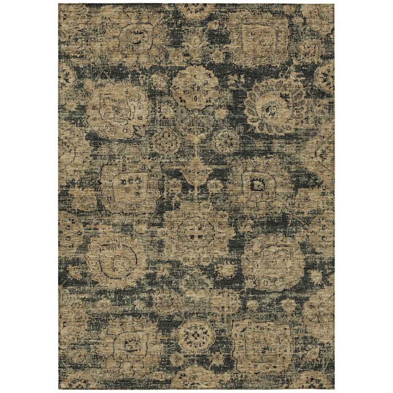 HomeRoots Floral Transitional Rectangle Outdoor Rug