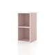 preview thumbnail 61 of 202, DH BASIC Modern Wood Customizable Stackable Storage Organizer - Cube Shelves, Drawer Cabinet, Bookcase with Doors by Denhour 2-Cube - Light Pink