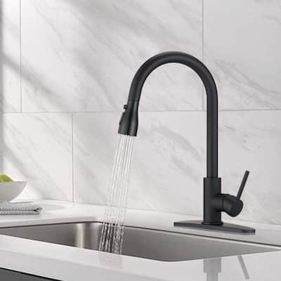 Pull Down Sprayer Kitchen Sink Faucet with Single Handle - 9.06*8.58*16.77