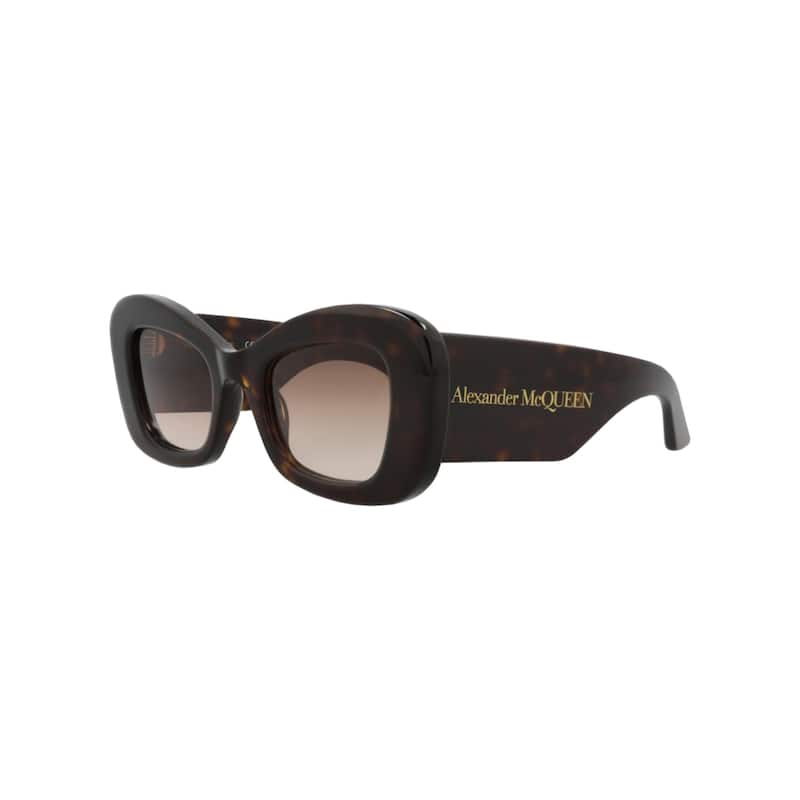 Alexander McQueen Cat Eye-Frame Recycled Acetate Sunglasses - Havana Havana Brown - NS
