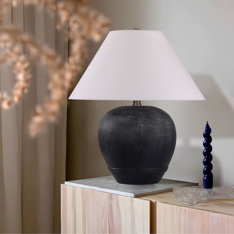 Global Accent Ceramic Table Lamp with Linen Shade