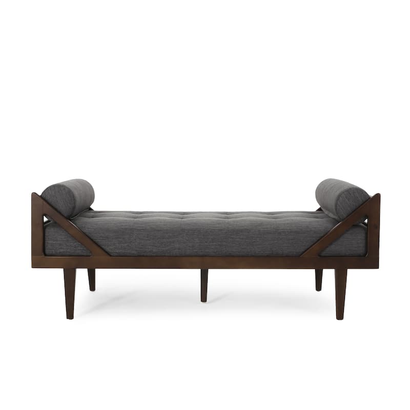 Charcoal 65" Button Tufted Chaise Lounge