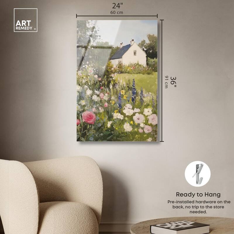Floral Farmhouse II Acrylic by Art Remedy, Ready to Hang