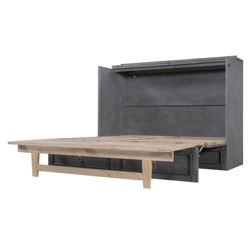 Murphy Bed with Versatile Storage & Large Drawers