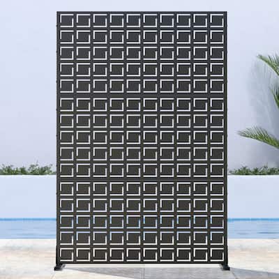 Outdoor Privacy Screen Metal Privacy Screen Panel Free Standing - 72*47