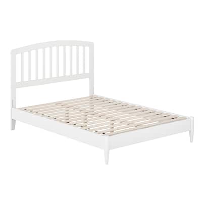 Quincy Full Solid Wood Low Profile Platform Bed in White