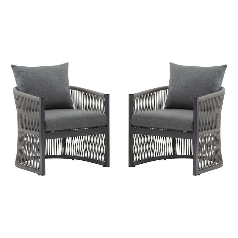 Christopher Knight Home Modern Outdoor Lounge Chair Set of 2