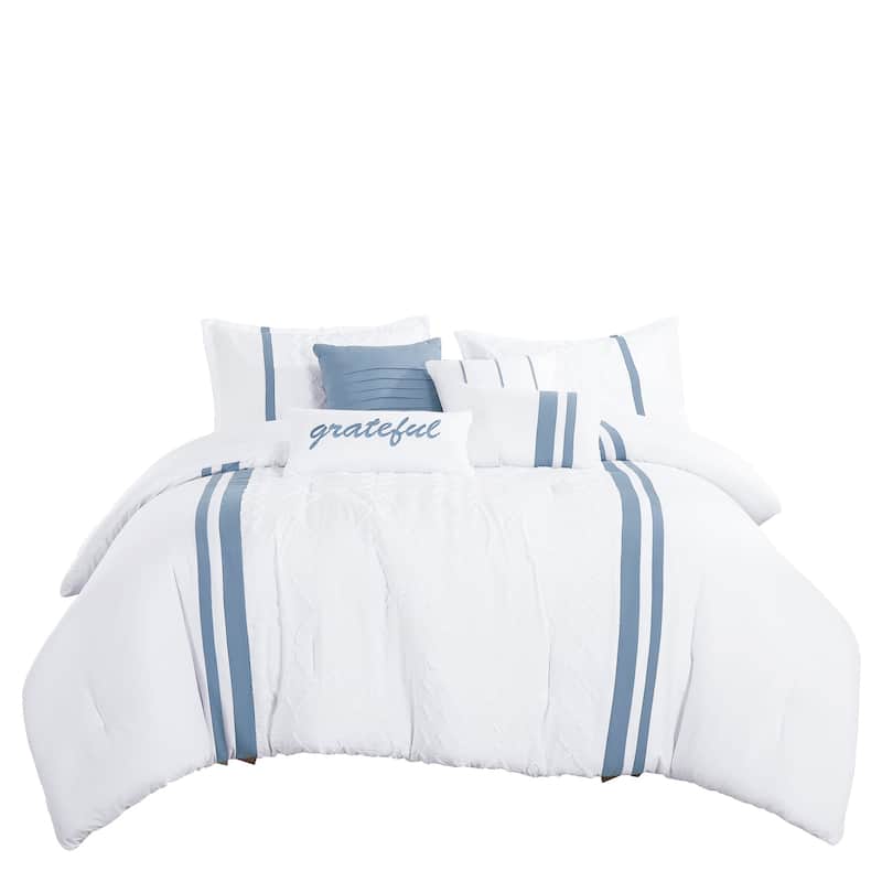 MarCielo 7 Pieces Bedding Comforter Set Melody