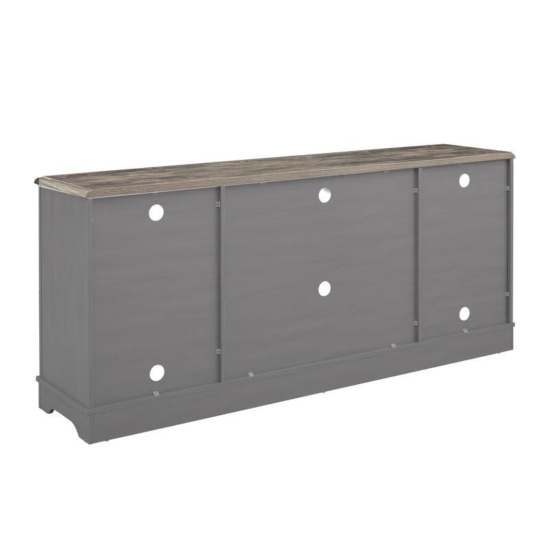 70-inch Extra-Wide Rustic TV Stand for 80" TVs - Natural Wood Finish