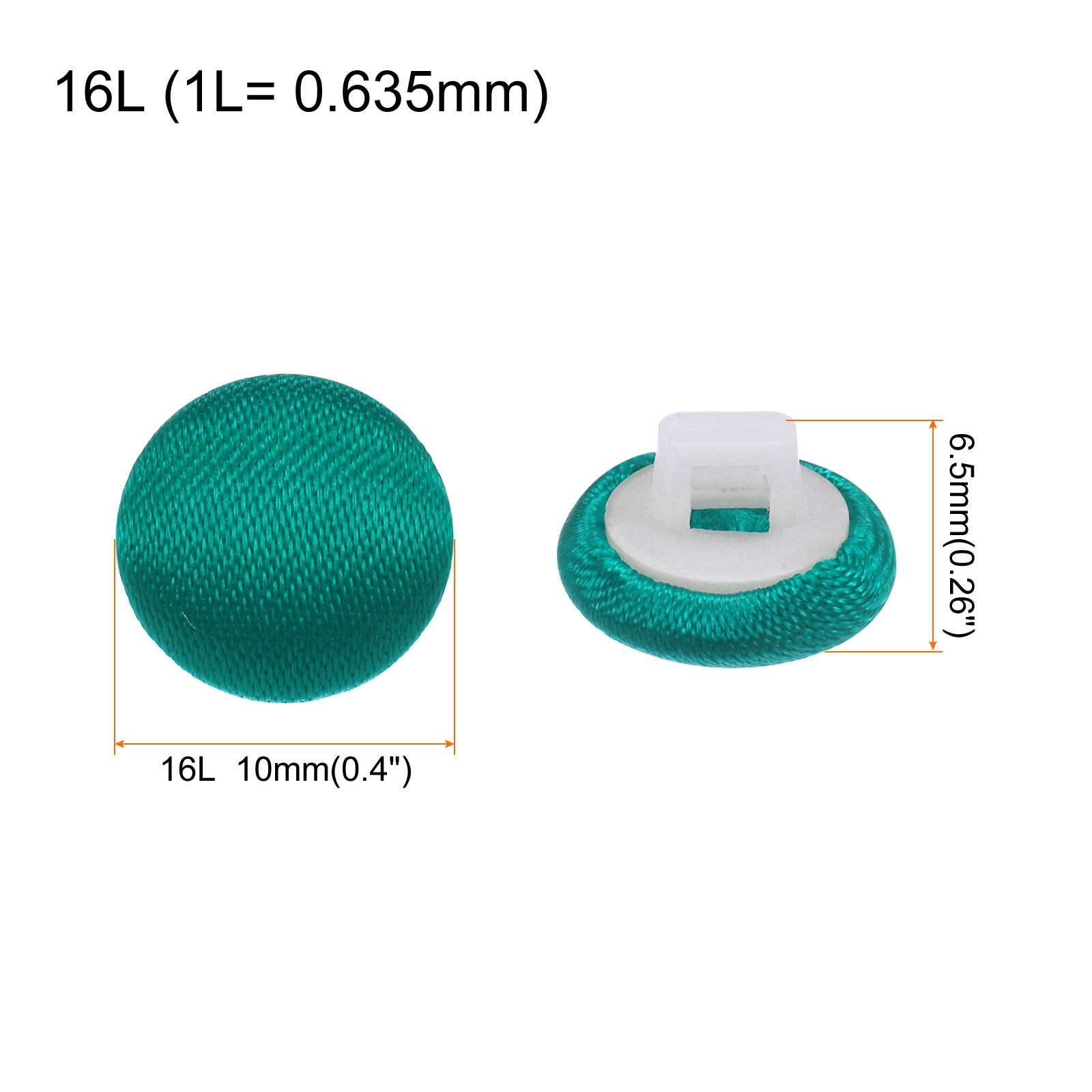 Fabric Cloth Covered Button Round Plastic Sewing Buttons for Suits Dress Blouses