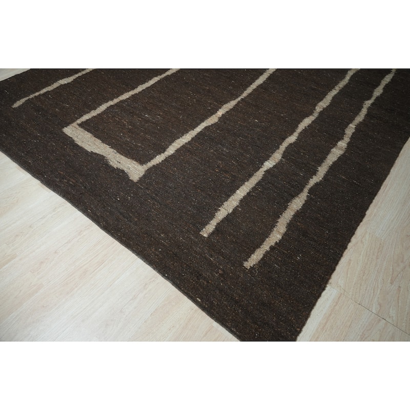 Home Décor Upgrade Your Space with a Gray Hand-Woven Wool Rug | Contemporary Natural Flat Rug for Modern Interiors | Stylish