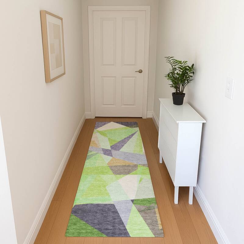 Premium Washable Super Soft Abstract Geo Mayfield Rug - Lavender - 2'3" x 7'6"