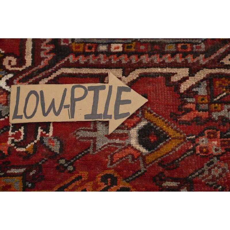 Hand Knotted Oriental 100% Wool Carpet Traditional Medallion Oranges & Rust Heriz Area Rug - 11' 5'' X 8' 3''