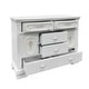 preview thumbnail 4 of 3, 6 Drawer and 2 Doors Wooden Dresser with Crystal-like Knob Handle in White Finish