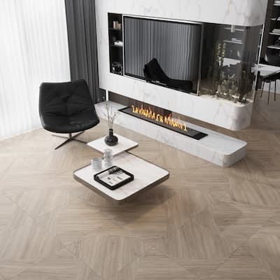 Bois 24x24 Natural Wood Porcelain Large Format Arch Wall and Floor Tile (11.63 sq ft/case) - 3 Pack