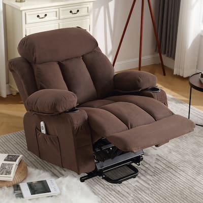 Power Lift Recliner Chair with Heat and Massage, Brown