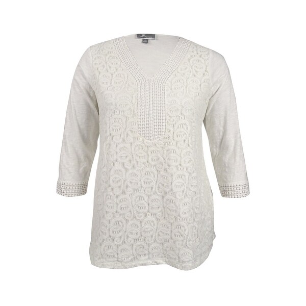 white lace tunic plus size