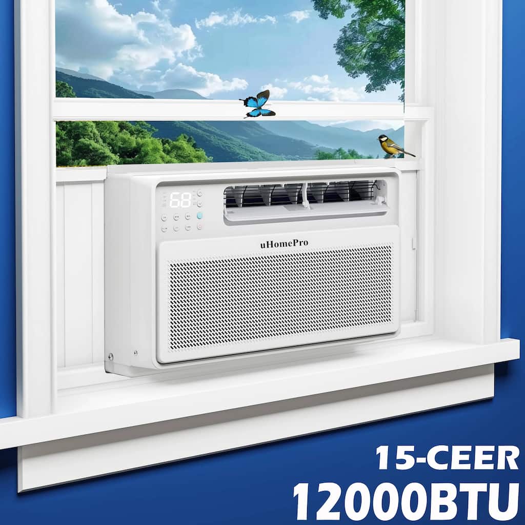 Inverter Window Air Conditioner, 10000BTU 35% Energy-Save AC with Dehumidifier, Super Quiet 15 CEER, 4 Runing Modes ECO