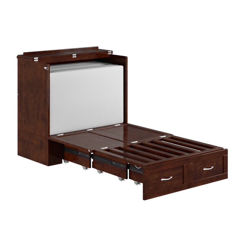 Hamilton Murphy Bed Chest with Storage Drawer and Built-In Charger