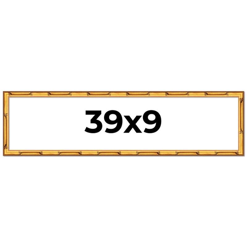 39x9 Frame Gold Bamboo Picture Frame Modern Photo Frame Includes UV Acrylic Shatter Guard Front Acid Free Foam Backing Board