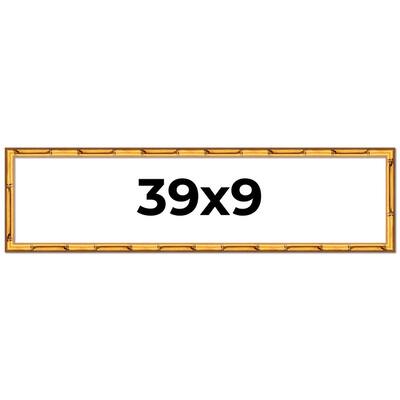 39x9 Frame Gold Bamboo Picture Frame Modern Photo Frame Includes UV Acrylic Shatter Guard Front Acid Free Foam Backing Board