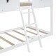 preview thumbnail 11 of 11, Stylish & House Design Wood Bunk Bed with Build-in Roof, Window, Guardrail, Ladder, White
